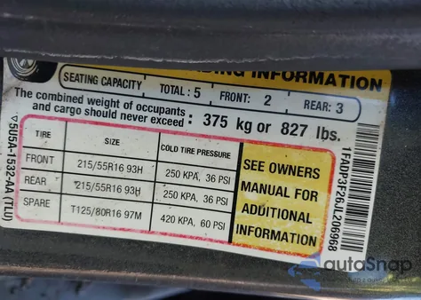 2018 Ford Focus Se z USA, uszkodzony, nr VIN 1FADP3F26JL206968